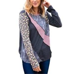 NEW SUGARFOX RIB CAMO & FLORAL JACQUARD
OUT SEAM TERRY TOP